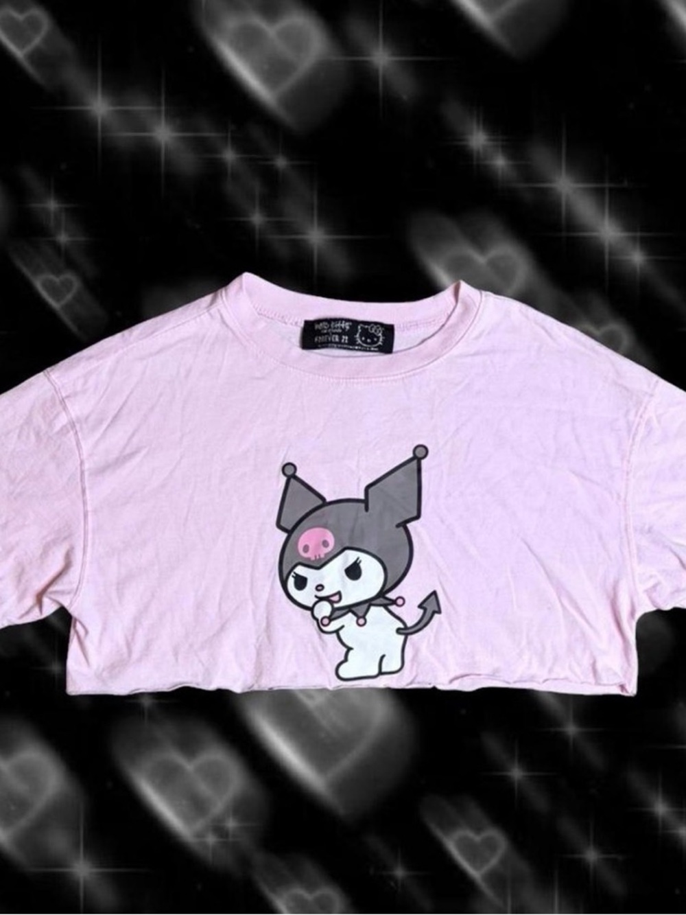 Sanrio Light Pink Kuromi Crop Top